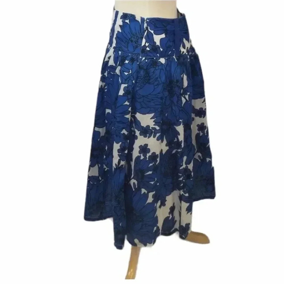 {LondonJean} Chino Floral Print Skirt - Picture 3 of 12